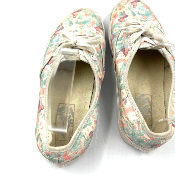 Vans Glitter Shimmer Mermaid Skater Sneaker Lace Up Shoes Short Top Women's 8 - Picture 4 of 12